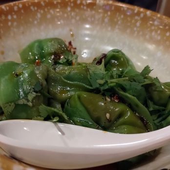 Dumpling The Noodle - Vegetarian spinach Sichuan dumplings - Noodles Near Me - Seattle, Washington Dumpling The Noodle - Vegetarian spinach Sichuan dumplings - Noodles Near Me - Seattle, Washington