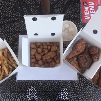 Bonchon Happy Valley - Seasoned fries, pickled radish, popcorn shrimp, half & half combo chicken - Korean Near Me - Happy Valley, Oregon
