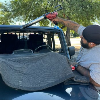 Max Auto Glass - Applying new gasket seal - Tires Near Me - Tucson, Arizona Max Auto Glass - Applying new gasket seal - Tires Near Me - Tucson, Arizona