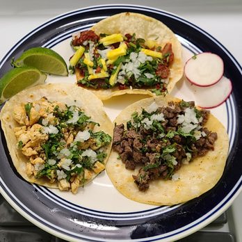 Tacos Los Compas - three tacoss on a plate - Tacos Near Me - Brick Township, New Jersey Tacos Los Compas - three tacoss on a plate - Tacos Near Me - Brick Township, New Jersey