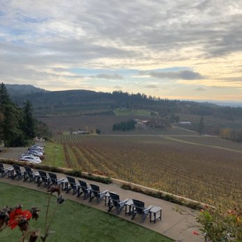 Willamette Valley Vineyards - View from the patio - Wineries Near Me - Turner, Oregon Willamette Valley Vineyards - View from the patio - Wineries Near Me - Turner, Oregon