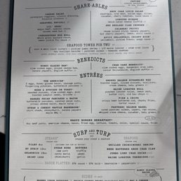 Brunch menu Brunch menu