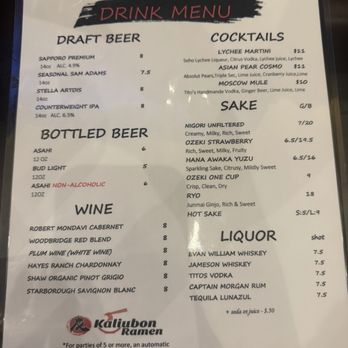 Kaliubon - Menu - Ramen Near Me - Wethersfield, Connecticut