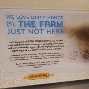 Biscuitville - Sign in the restroom - Breakfast & Brunch Near Me - Asheboro, North Carolina