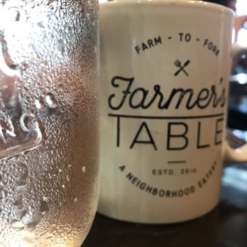 Farmer's Table - Cute coffee cups and mason jars for water - New American Near Me - La Mesa, California Farmer's Table - Cute coffee cups and mason jars for water - New American Near Me - La Mesa, California