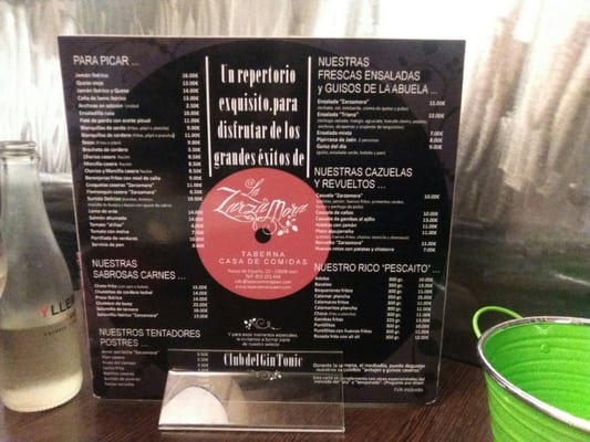 Menu photo 2 La Zarzamora Jaén, J