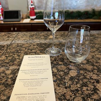 William Henry Wineworks - Tasting menu, wine & water glasses. - Wineries Near Me - Sebastopol, California William Henry Wineworks - Tasting menu, wine & water glasses. - Wineries Near Me - Sebastopol, California