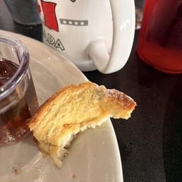 service was good, food was good until i saw this mold in my bread and was told it wasn't mold. service was good, food was good until i saw this mold in my bread and was told it wasn't mold.