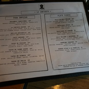 La Contenta Les - Menu - Mexican Near Me - New York, New York