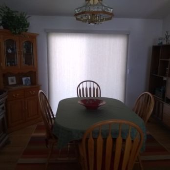 Distinct Interiors - Sliding glass door, dining room. - Shutters Near Me - Gardnerville, Nevada