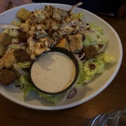 Parmesan Encrusted Chicken Caesar Salad