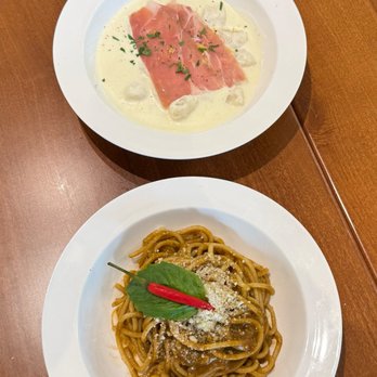 Cucina Moon - diavolo spaghetti (daily special) & fresh cream gnocchi - Pasta Shops Near Me - Honolulu, Hawaii Cucina Moon - diavolo spaghetti (daily special) & fresh cream gnocchi - Pasta Shops Near Me - Honolulu, Hawaii