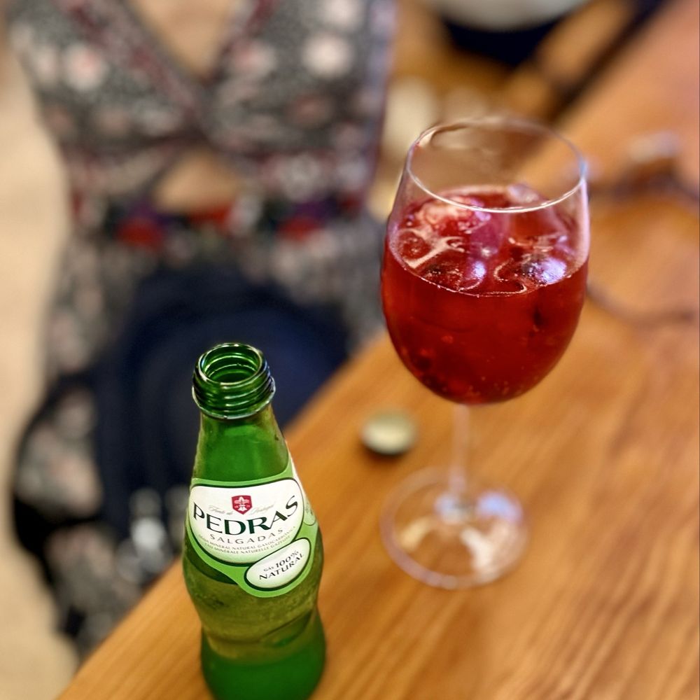 Time Out Market - Mini seltzer and homemade Sangria - at a community table - Public Markets Near Me - Lisbon, 11