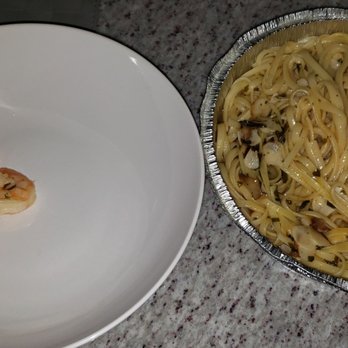 Enzo's - This is their five shrimp scampi. I am serious this is what was delivered. I called them and they really dont care. - Italian Near Me - Sunrise, Florida Enzo's - This is their five shrimp scampi. I am serious this is what was delivered. I called them and they really dont care. - Italian Near Me - Sunrise, Florida
