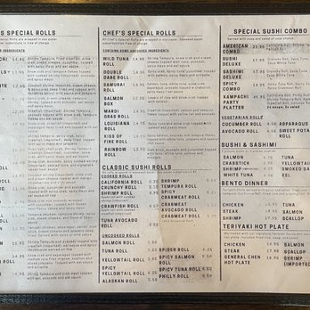 Kampachi Japanese Steakhouse - Menu on 6/5/2022 - Japanese Near Me - Thibodaux, Louisiana