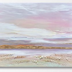 Large, mixed media painting by Laguna Beach artist Dasha Guilliam