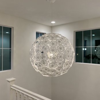 American Electrical Solutions - Client Photo: New light fixture installed above staircase. We love happy client photos - Electricians Near Me American Electrical Solutions - Client Photo: New light fixture installed above staircase. We love happy client photos - Electricians Near Me