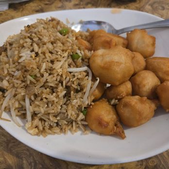 N Joy Chinese - Sweet and Sour Chicken with Beef Fried Rice - Chinese Near Me - Berwyn, Illinois