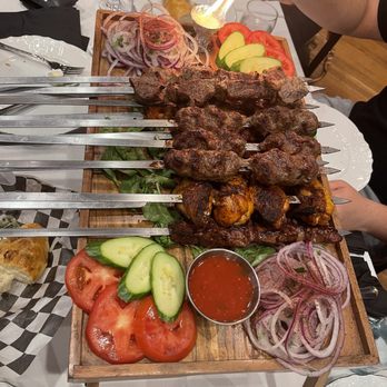 Shahirizada Restaurant - Mixed of shish kebab - Mediterranean Near Me - Naperville, Illinois