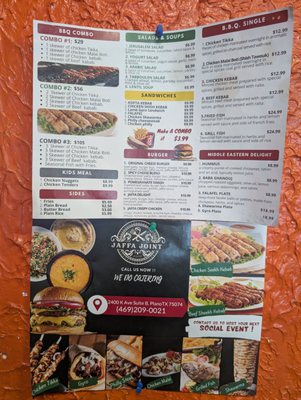Menu photo 1 Jaffa Joint Wylie, TX Menu photo 1 Jaffa Joint Wylie, TX