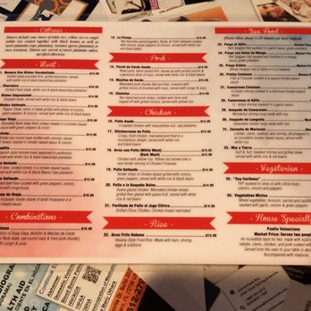 Numero Uno Cuban Restaurant - This is side 1 of the dinner menu - Cuban Near Me - Orlando, Florida Numero Uno Cuban Restaurant - This is side 1 of the dinner menu - Cuban Near Me - Orlando, Florida