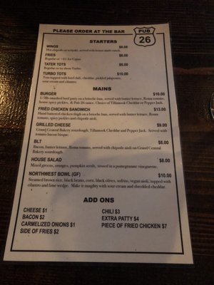 Menu photo 5 Pub 26 Welches, OR Menu photo 5 Pub 26 Welches, OR