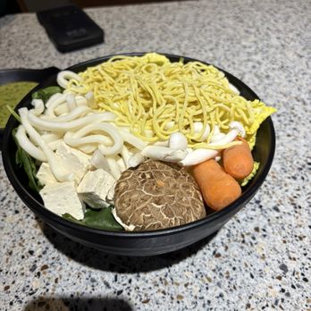 Shabu Club - Veggies, ramen, and noodles (shared between two people for AYCE) - Japanese Near Me - Burlingame, California Shabu Club - Veggies, ramen, and noodles (shared between two people for AYCE) - Japanese Near Me - Burlingame, California