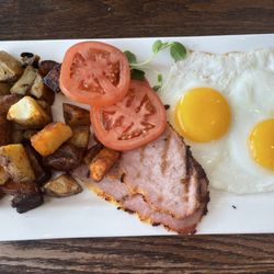 Peameal and eggs
