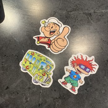 Kung Fu Tea - We won free stickers from the spin and win. - Bubble Tea Near Me - Humble, Texas