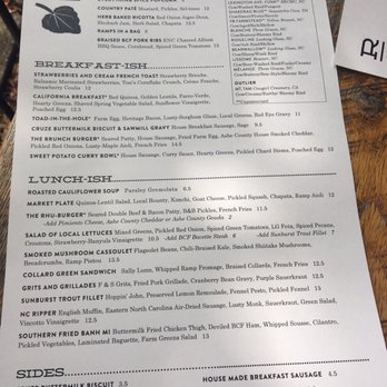 Rhubarb - Menu 5/2019 - New American Near Me - Asheville, North Carolina