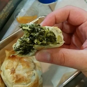 Maria Empanada - Mmmmmmm spinach! So good! Got the sweet and spicy orange dipping sauce. Goes AWESOME! - Latin American Near Me - Denver, Colorado Maria Empanada - Mmmmmmm spinach! So good! Got the sweet and spicy orange dipping sauce. Goes AWESOME! - Latin American Near Me - Denver, Colorado