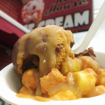 Red House Ice Cream - Shut the Front Door: chocolate-peanut butter cup ice cream, peanut butter marshmallow fudge and homemade peanut butter hard shell. - Desserts Near Me - Bruce Mines, Ontario Red House Ice Cream - Shut the Front Door: chocolate-peanut butter cup ice cream, peanut butter marshmallow fudge and homemade peanut butter hard shell. - Desserts Near Me - Bruce Mines, Ontario