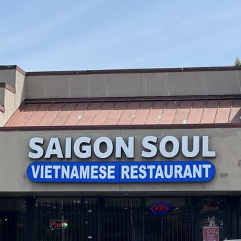 Saigon Soul Vietnamese Restaurant - Outside Sign - Vietnamese Near Me - Kent, Washington