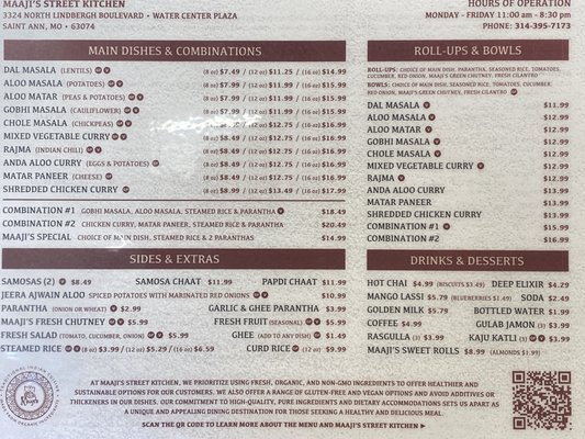 Menu photo 5 Maaji’s Street Kitchen Saint Ann, MO