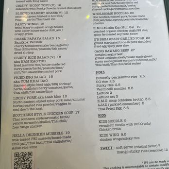 Funky Elephant - Menu - Thai Near Me - Berkeley, California