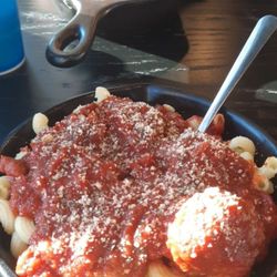 Say Cheese Mac & Melt - Spaghetti and meatballs