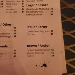 Drink menu 9-9-22