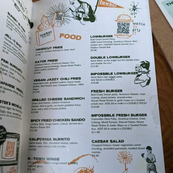 Lowboy - Food menu - Cocktail Bars Near Me - Los Angeles, California Lowboy - Food menu - Cocktail Bars Near Me - Los Angeles, California
