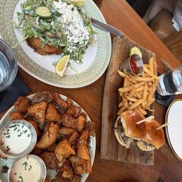 The best thing in this photo were the fries. The best thing in this photo were the fries.