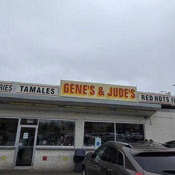 Gene & Jude's - Sign on the building. - Fast Food Near Me - River Grove, Illinois Gene & Jude's - Sign on the building. - Fast Food Near Me - River Grove, Illinois