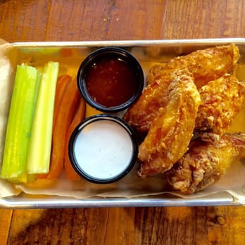 Burger Bench - Chicken Wings. Crispy, Juicy, and Outstanding. Choose your own sauce. - American Near Me - Escondido, California Burger Bench - Chicken Wings. Crispy, Juicy, and Outstanding. Choose your own sauce. - American Near Me - Escondido, California