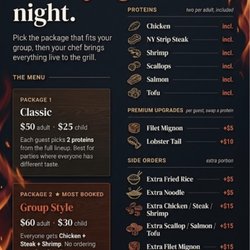 Koto Sushi - Koto hibachi at home menu