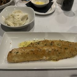 The Euro Bistro - Walleye with green breans and mushed potatoes