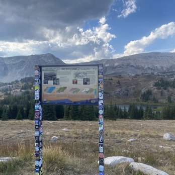 Snowy Range Scenic Byway - Signage with geological info - Parks Near Me - Centennial, Wyoming Snowy Range Scenic Byway - Signage with geological info - Parks Near Me - Centennial, Wyoming