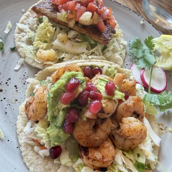 Ola Mexican Kitchen - Blackened shrimp & Sea bass taco - Mexican Near Me - Long Beach, California Ola Mexican Kitchen - Blackened shrimp & Sea bass taco - Mexican Near Me - Long Beach, California