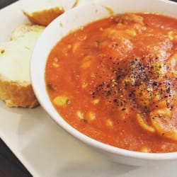 The Larder Cafe - Homemade Italian Tomato, Basil & Meatball Soup