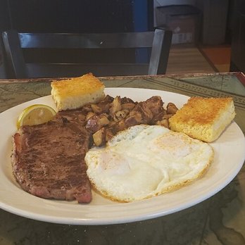 Skillet - Steak and Eggs with cornbread - Breakfast & Brunch Near Me - Weymouth, Massachusetts