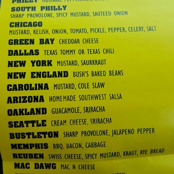 Cheese Dawgs - Some items on the menu - Hot Dogs Near Me - Bristol, Pennsylvania