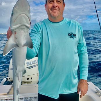 Fish Envy Charters - Silky Shark while bottom fishing - Boating Near Me - Delray Beach, Florida Fish Envy Charters - Silky Shark while bottom fishing - Boating Near Me - Delray Beach, Florida
