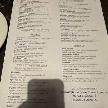 Amaro Bistro - menu - Italian Near Me - Bothell, Washington